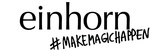 logo einhorn mit Slogan #makemagichappen